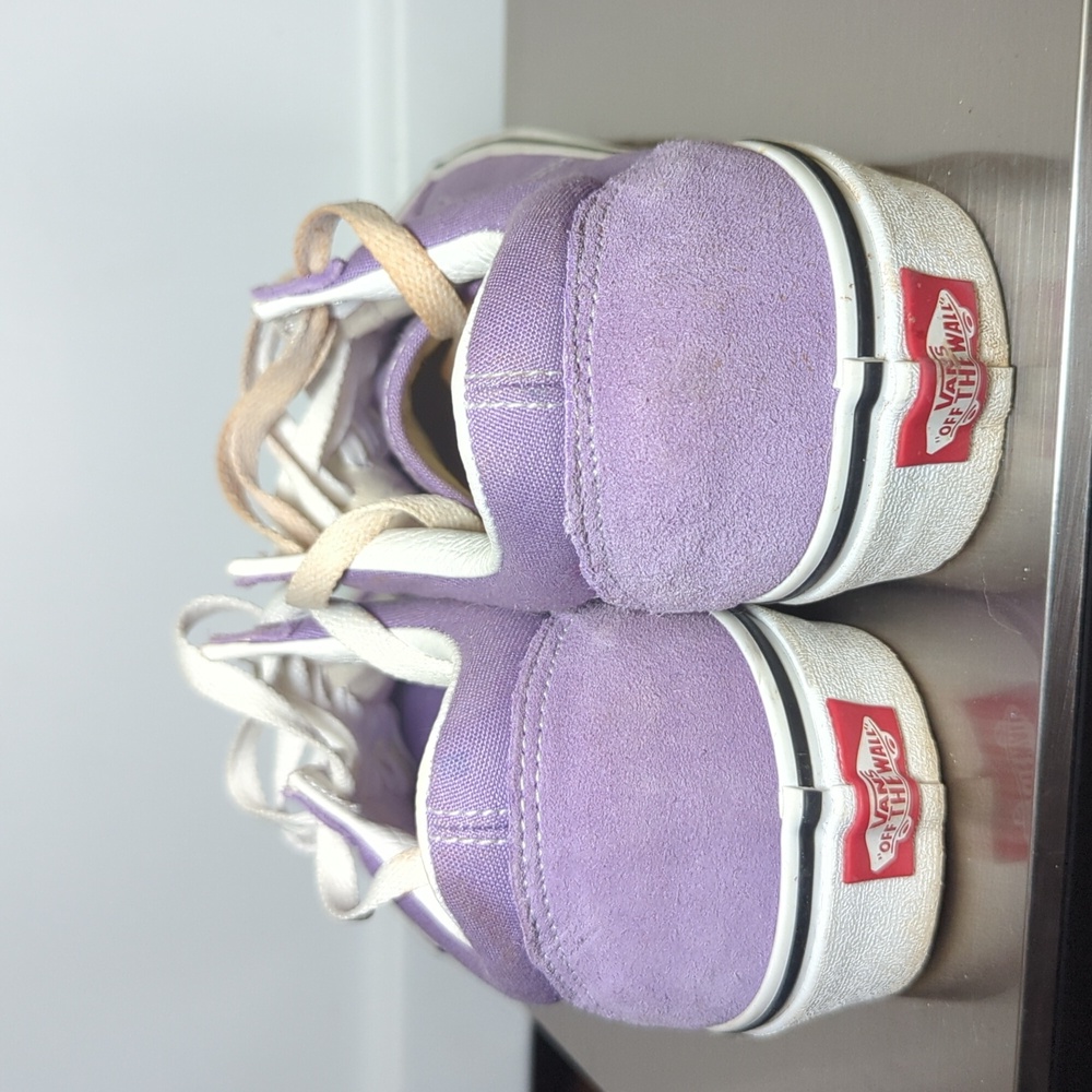 Vans Old Skool Low-Top Sneakers Purple + White Men's Size 9 Women's Size 10.5 - Picture 3 of 9